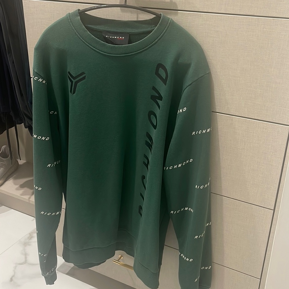 John Richmond London men’s green logo sweater size XL